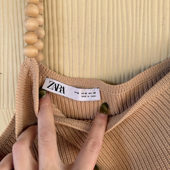 Zara Asymmetrical Beaded Knit Top - Picture 3 of 4